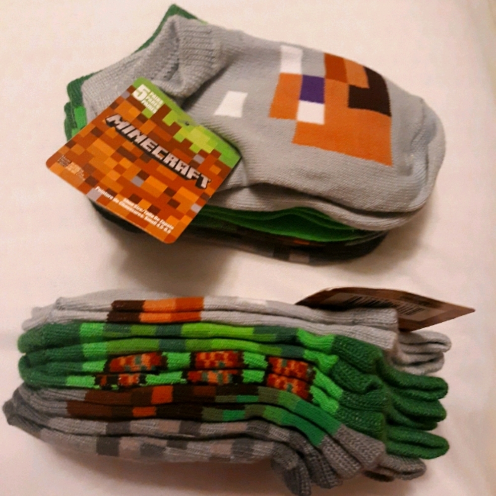 NWT - Minecraft socks - 10 pair